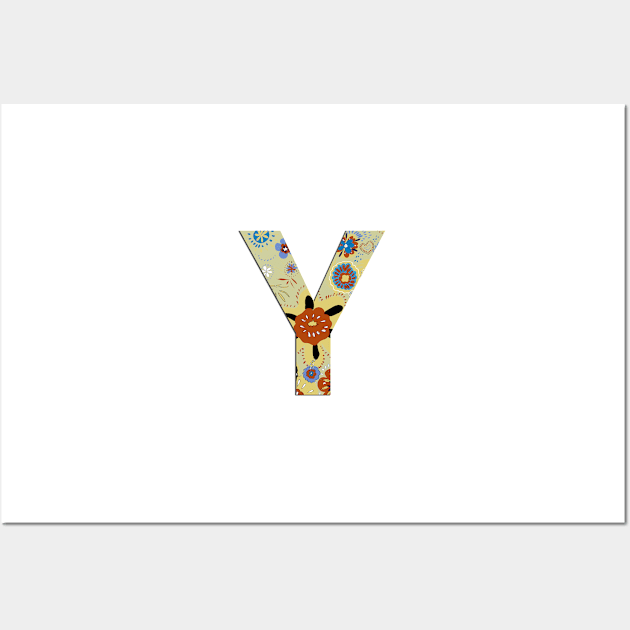 Monogram letter Y Wall Art by Slownessi